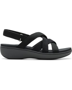 Clarks Athleisure Wedge Sandal - Black