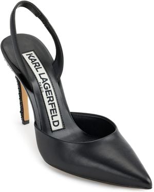 Karl Lagerfeld Caslynn Slingback Pump - Black