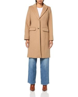 Brooks Brothers Woold Blend Long Coat - Blue
