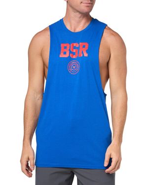 Under Armour Project Rock Blood Sweat Respect Tank, - Blue