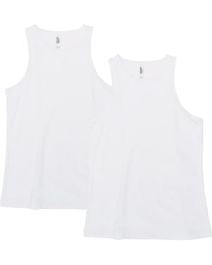 American Apparel Cvc Racerneck Tank - White