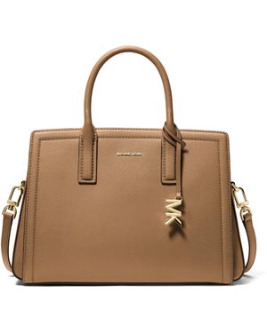 Michael Kors Laila Medium Satchel - Natural