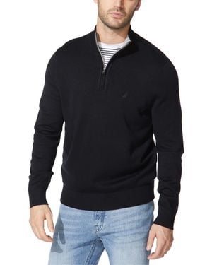 Nautica Quarter-Zip Sweater Pullover - Schwarz
