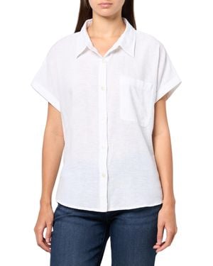 Lucky Brand Solid Rolled Sleeve Button-down Bright White