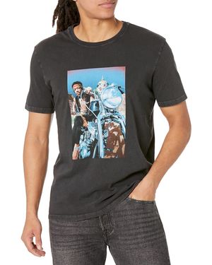 Lucky Brand Mens Jimi Harley Photo Tee T Shirt - Gray