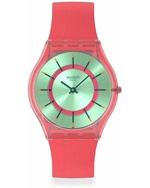 Swatch Skin Classic Biosourced Watch Casual Plastic Red Quartz Waterproof Minty Go Dream