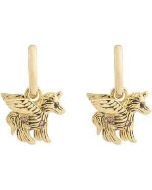 COACH Jewelry Pegasus Charm Huggie Earrings - Metallic