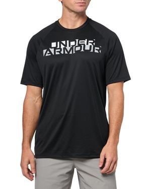 Under Armour Velocity Short Sleeve T Shirt, - Black