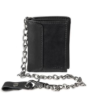 Levi's Sleek And Slim Includes Id Window And Credit Card Holder,black With