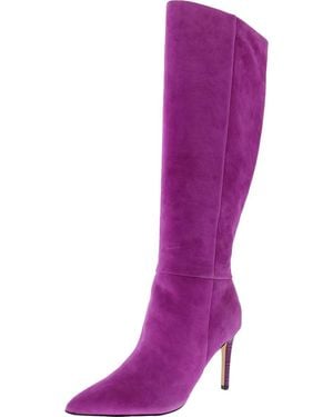 Nine West Richy Leather Dressy Knee-High Boots - Purple
