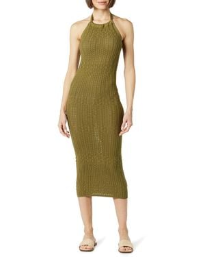 The Drop Robe Midi Sans ches en Crochet Jayla pour - Vert