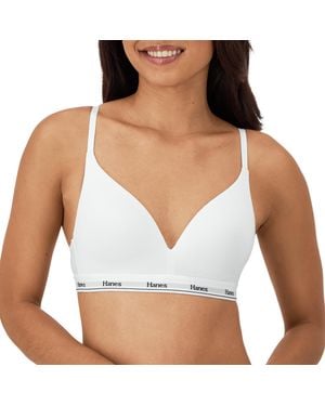 Hanes Originals Contour Wireless Bra - White