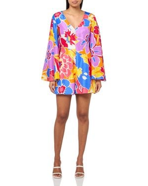 Trina Turk Long Sleeve Romper - Red