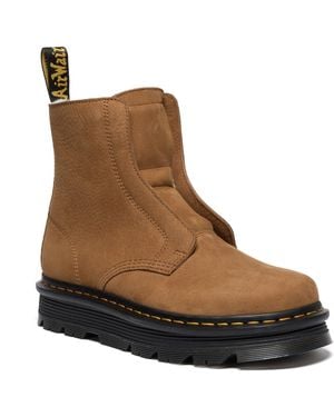 Dr. Martens Zebzag Laceless Warm Lined Slip On Boots - Brown