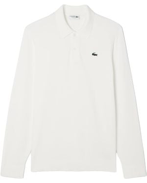 Lacoste Sport Polo Collar Stretch Golf Sweater - White