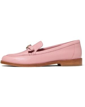Kate Spade Deco Bow Pebbled Leather Loafer - Pink