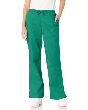 CHEROKEE Ww Flex Mid-rise Moderate Flare Drawstring Scrub Pant - Green