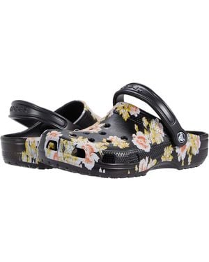 Crocs™ Adult Classic Printed Floral Clogs - Black
