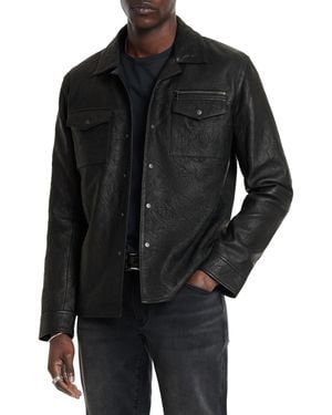 John Varvatos Asher Leather Jacket - Black