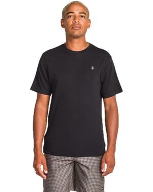 Volcom Shirt – Soft Cotton Crewneck With Logo - Black
