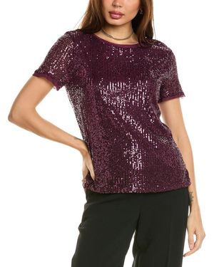 Anne Klein Banded T-Shirt - Purple