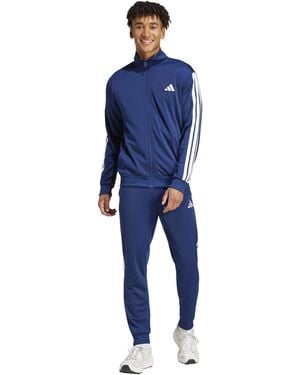 adidas Basic 3-stripes Tricot Track Suit - Blue