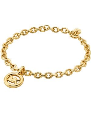 Michael Kors Logo Charm Bracelet - Metallic