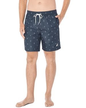 Nautica Swim Shorts with Print Navy in Size X-Large - Blu