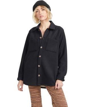 Volcom Stone Bonded Sherpa Shacket Button Jacket - Black