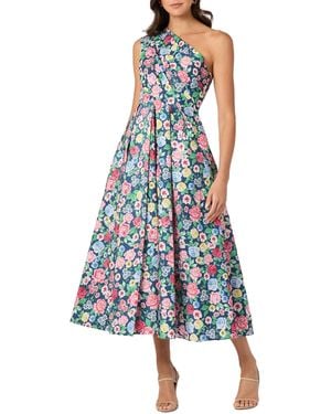Shoshanna Midnight Soho Floral Edina Dress - Blue