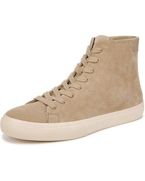 Vince S Fulton High Top Sneaker Sand Trail Beige Suede 8.5 M - Natural