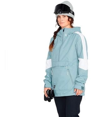 Volcom Standard Mirror Pullover Anorak Snowboard Ski Winter Jacket - Blue