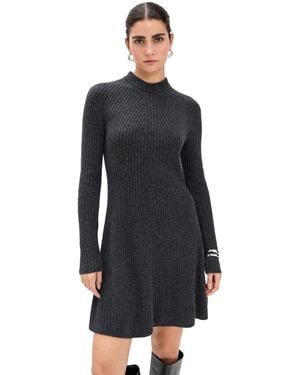 Theory Traveling Rib Dress - Black
