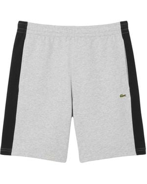 Lacoste Regular Fit Colorblock Shorts - Gray