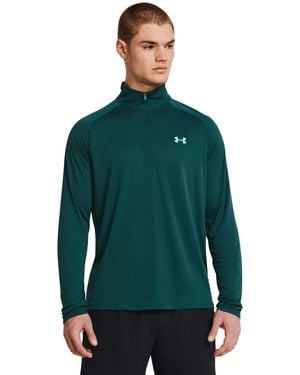 Under Armour Tech 2.0 1/2 Zip-up Long Sleeve T-shirt Sweatshirt, - Green