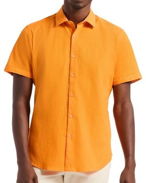 Robert Graham Piers Short-sleeve Button-down Shirt - Orange