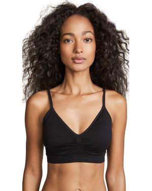 Yummie Womens Nylon Seamless Bralette - Black