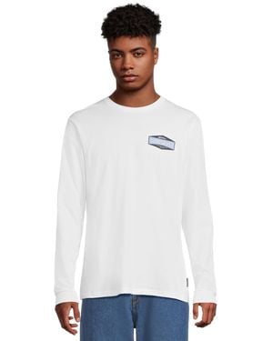 Quiksilver Three Piece Long Sleeve Screen Tee - White