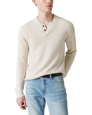 Lucky Brand Cloud Soft Henley Sweater - Blue