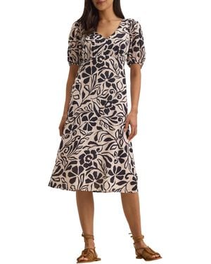 Velvet By Graham & Spencer India Printed Cotton Voile Dress - Black