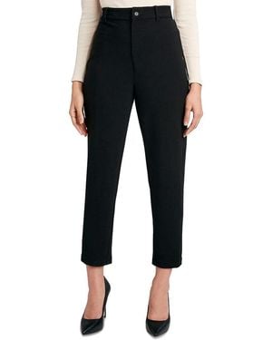 BCBGeneration Knit Twill Ankle Pant With Pockets - Black