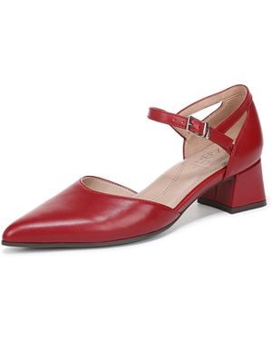 Naturalizer Maddox Pump Hearts Flame Red Leather 7.5 M - Pink