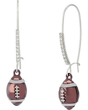 Betsey Johnson Kick Off Football Dangle Earrings - Metallic