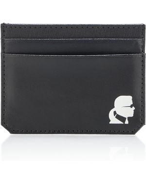 Karl Lagerfeld Leather Card Case - Black