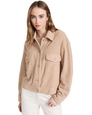 Velvet By Graham & Spencer Kameron Sherpa Sweater Jacket - Natural