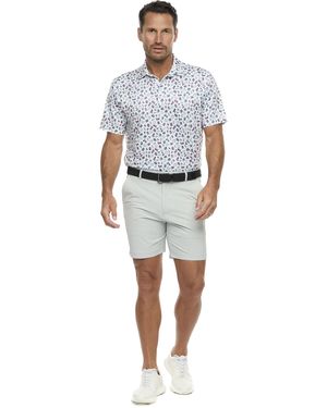 Robert Graham S Shuffle N Shake Short Sleeve Knit Polo Shirt - White