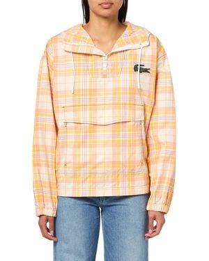 Lacoste Checked Pull-on Jacket - Blue