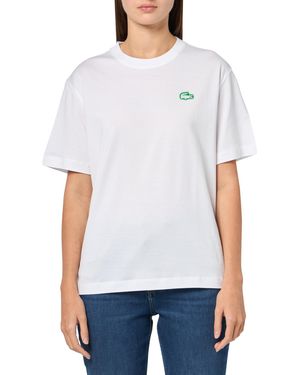 Lacoste Crocodile Print Jersey T-shirt - White