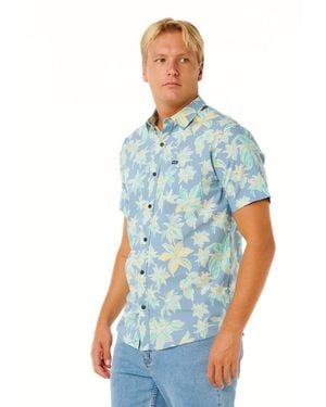 Rip Curl Sessions Short Sleeve Shirt - Blue