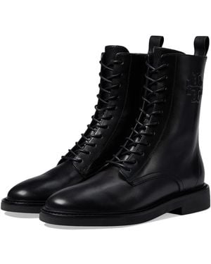 Tory Burch Double T Combat Boot - Black
